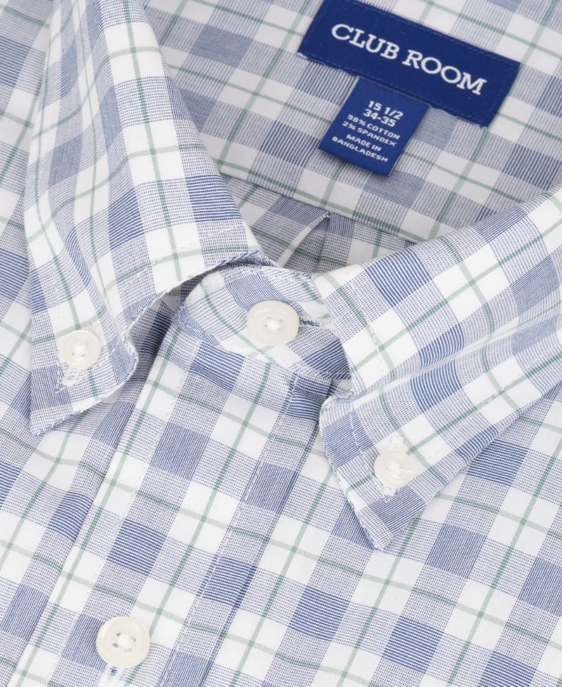Men's Regular-Fit Plaid Pattern Dress Shirt