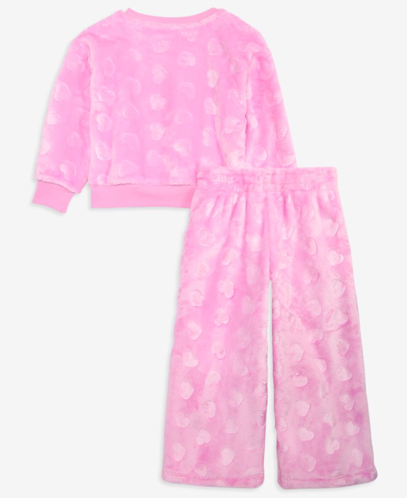 Toddler Girls' 12M-5T Long-Sleeve Crewneck Top and Pants, 2-Piece Set
