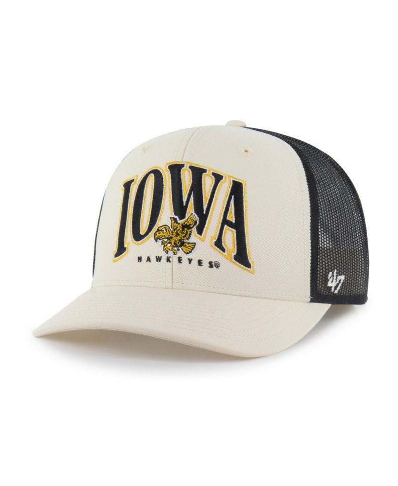 Men's Natural Iowa Hawkeyes Drawbridge Trucker Adjustable Hat