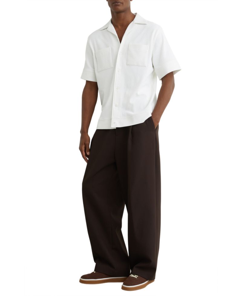 Men's Odessa Ribbed Cuban-Collar Shirt