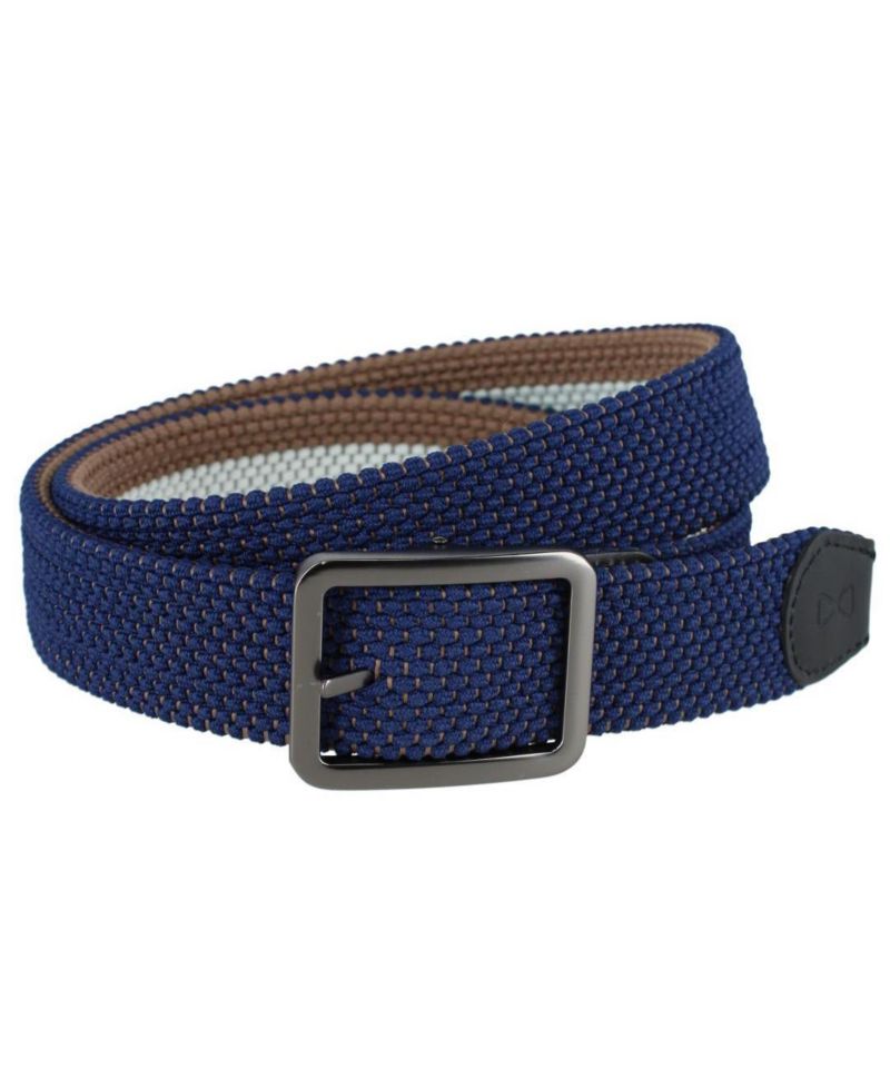 Big & Tall Matias Stripe Reversible Braided Casual Golf Belt