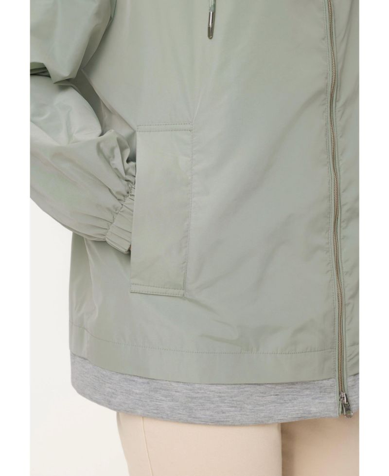 Women's Mixed Media Hooded Jacket
