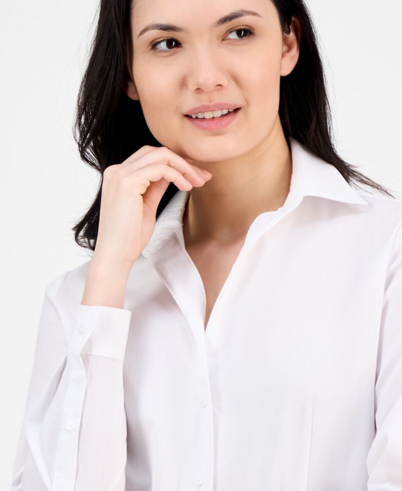 Women's Button-Front Long-Sleeve Shirt