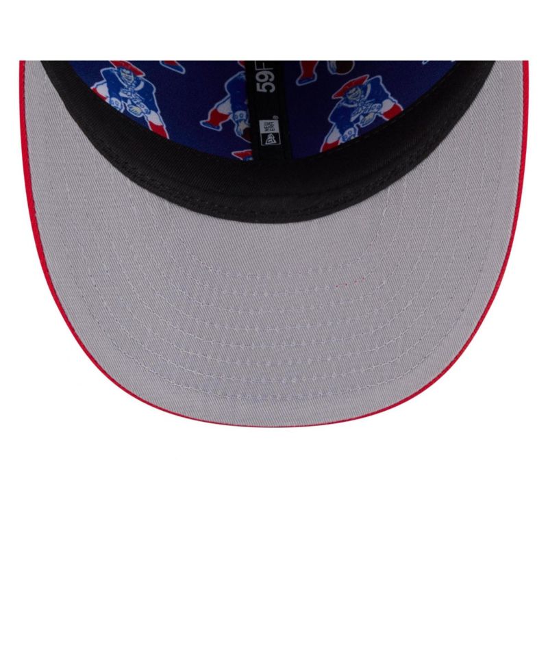 Men's Navy/Red New England Patriots 2026 NFL Draft Pre-Curved 59FIFTY Fitted Hat