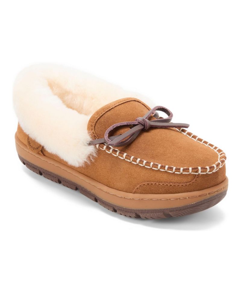 Women's Gladstone Genuine Shearling Moccasin with Stitching