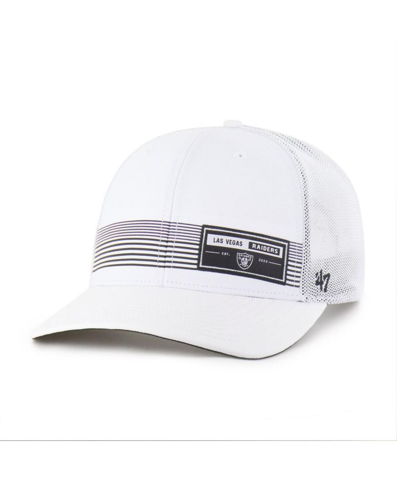 Men's White Las Vegas Raiders Rangefinder Trucker Adjustable Hat