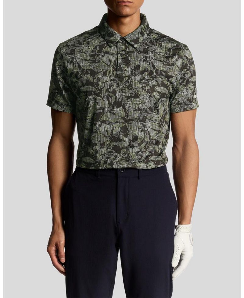 Men's Golf Digital Floral Polo Shirt