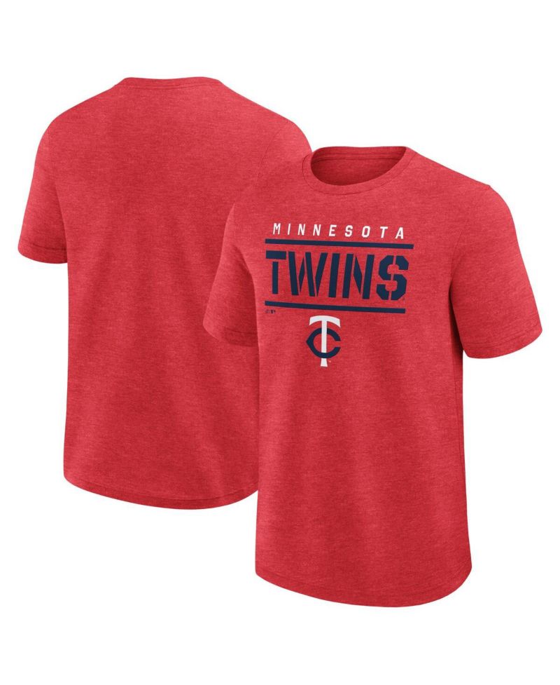 Men's Heather Red Minnesota Twins Top Notch T-Shirt