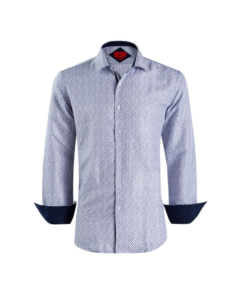 Big Boys White Slim Fit Paisley Print Shirt