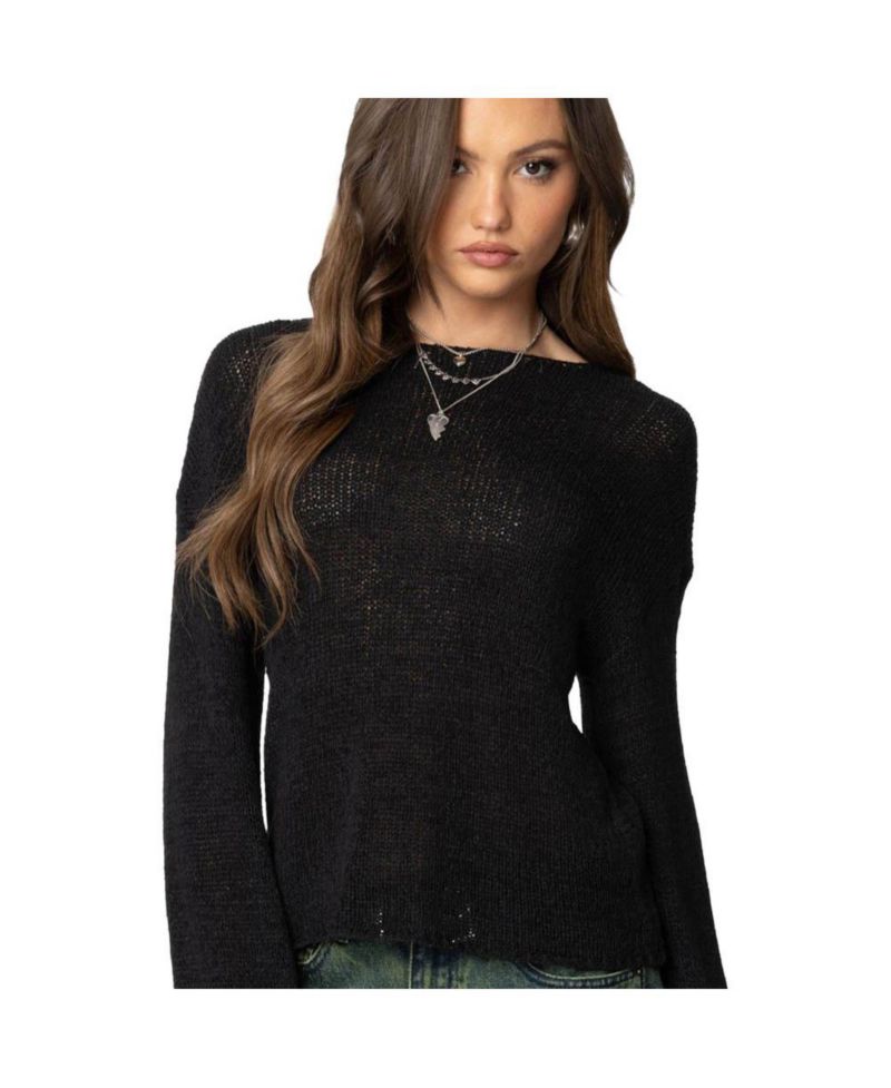 Women's Drop Shoulder Light Knit Sweater