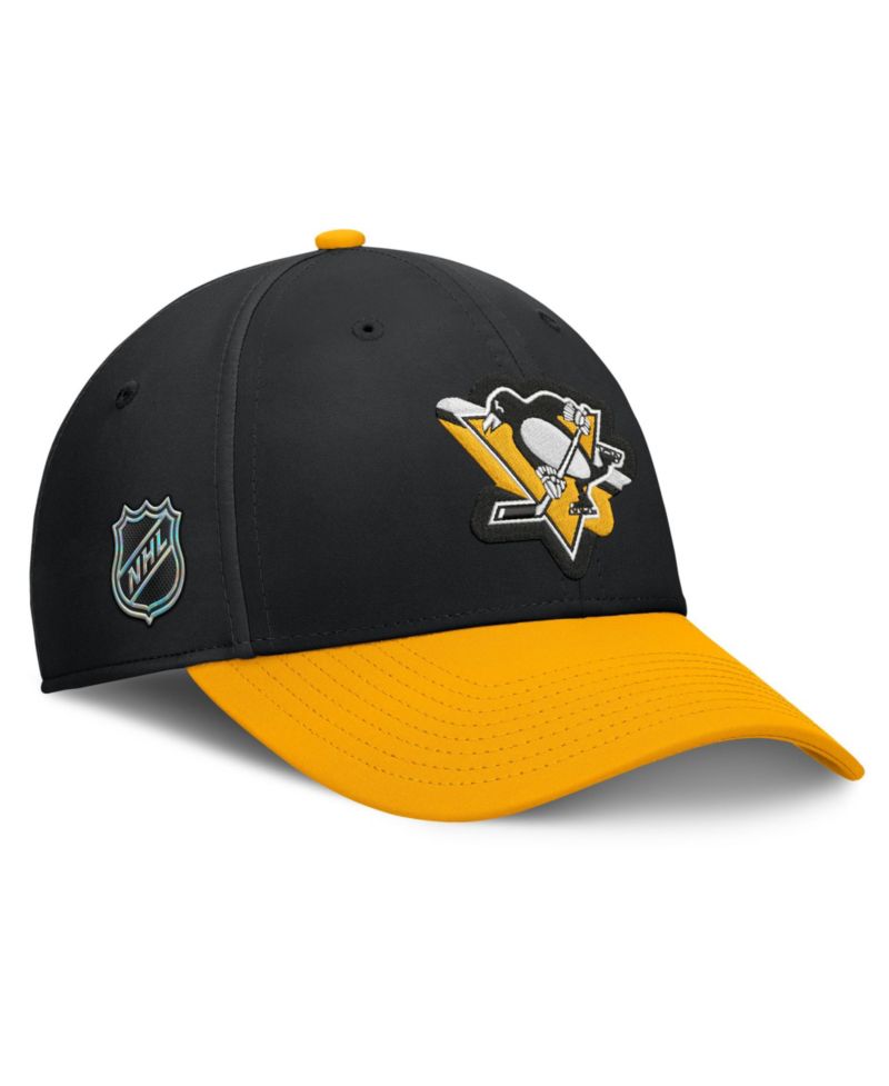 Men's Black/Gold Pittsburgh Penguins Stretch Hat