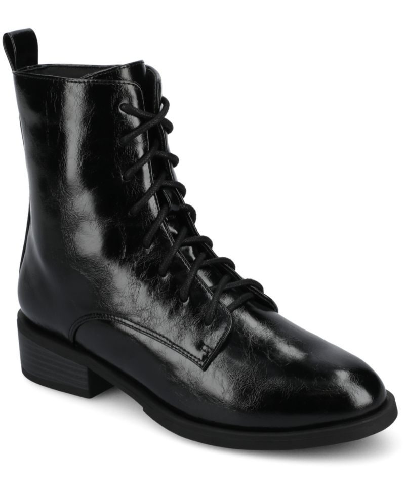 Women's Vienna Lace Up Stacked Heel Booties