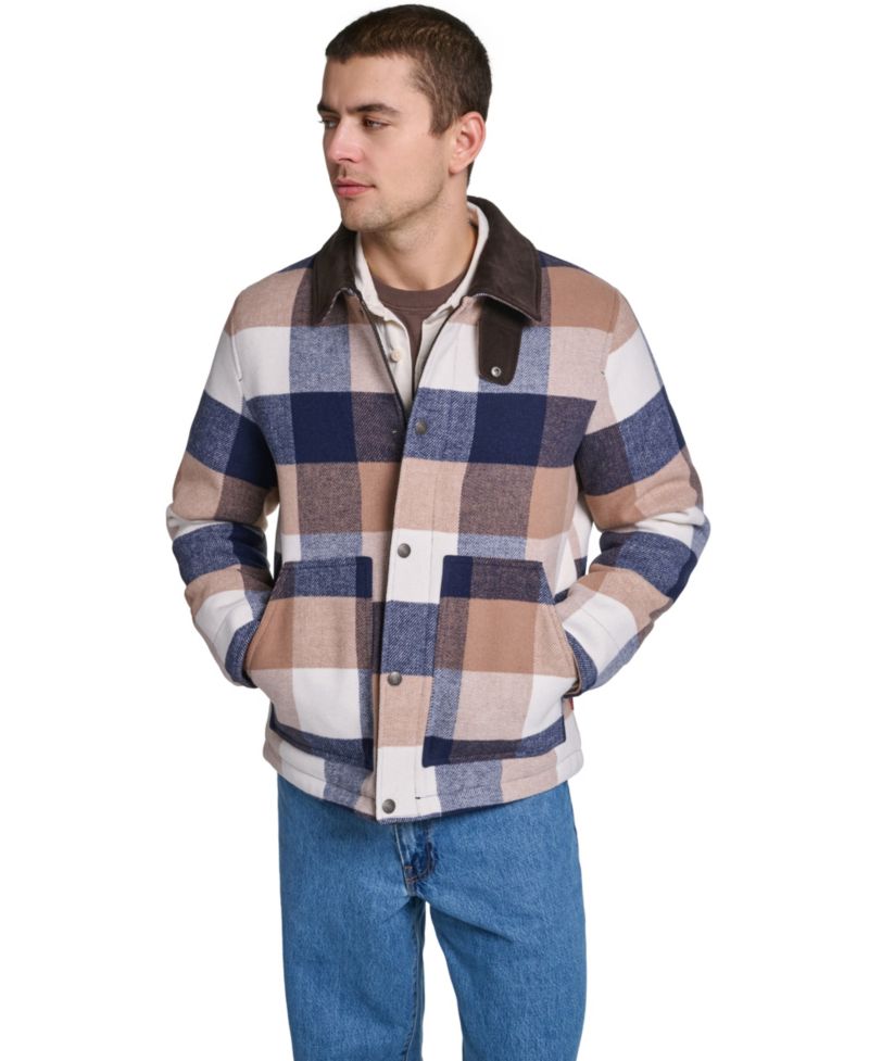 Men's Wool Blend Cord Collar Depot Jacket