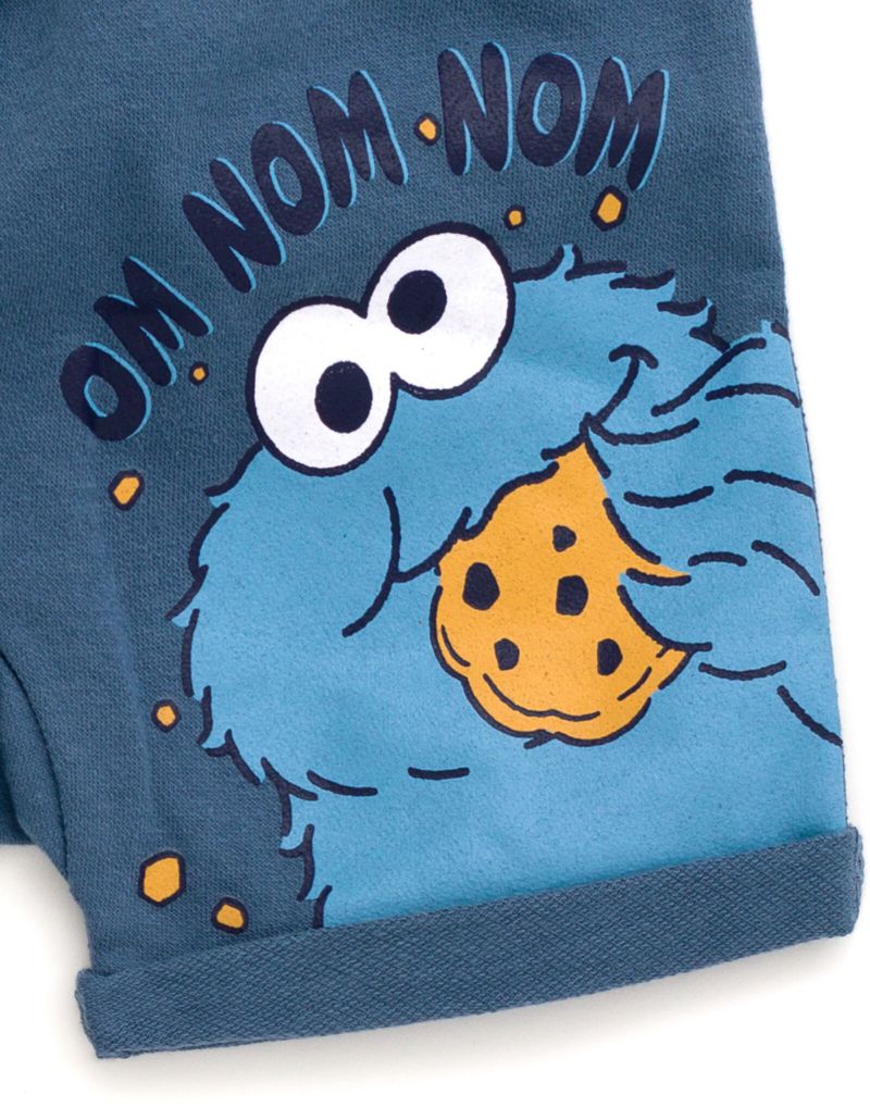 Baby Boys Cookie Monster Pullover Hoodie and French Terry Shorts