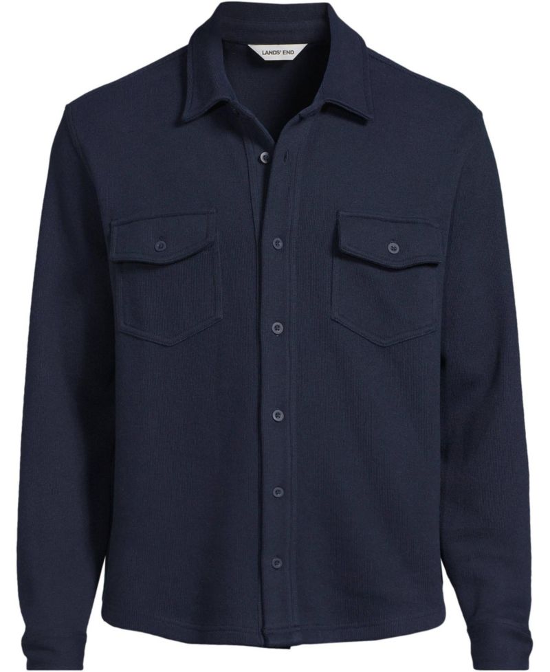 Men's Long Sleeve Bedford Button Through Utility Overshirt