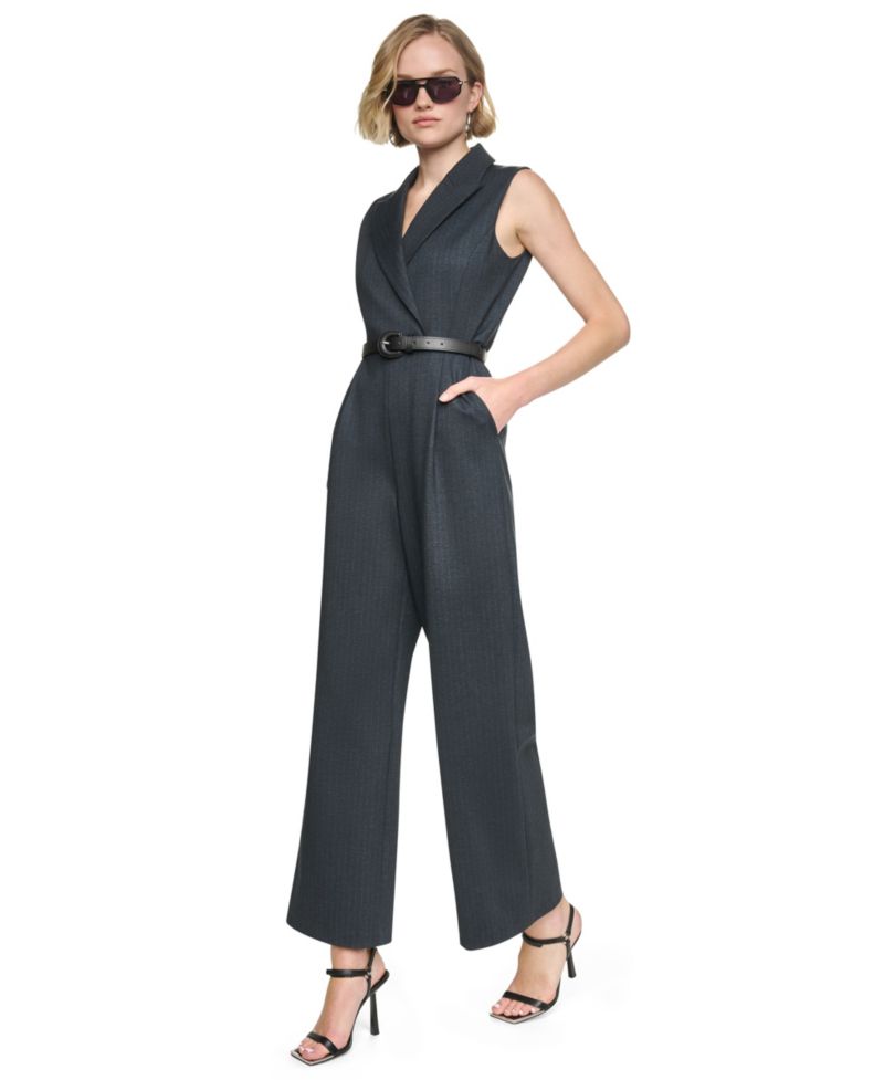 Women's Sleeveless Wide-Leg Jumpsuit