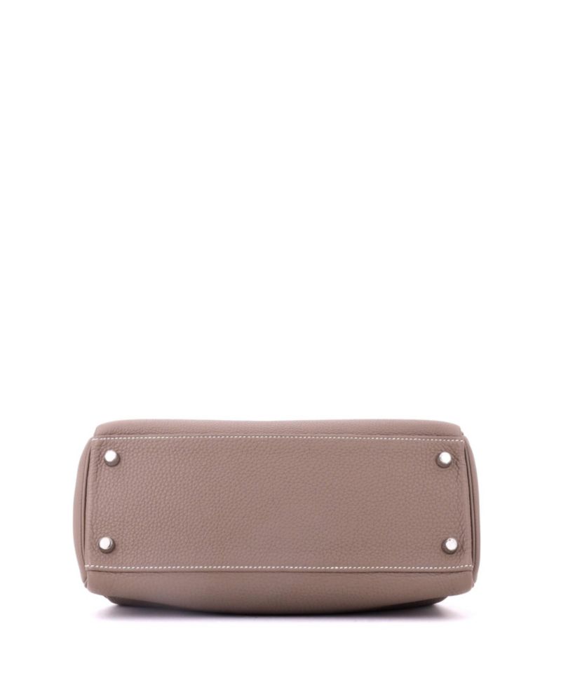 Kelly 28 Handbag Grey Togo with Palladium Hardware