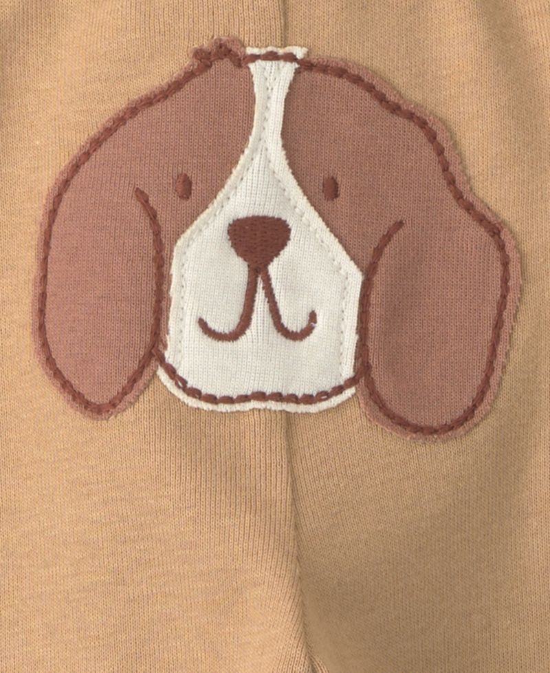 Baby Boys' Dog Bodysuits and Pants, 3-Piece Set