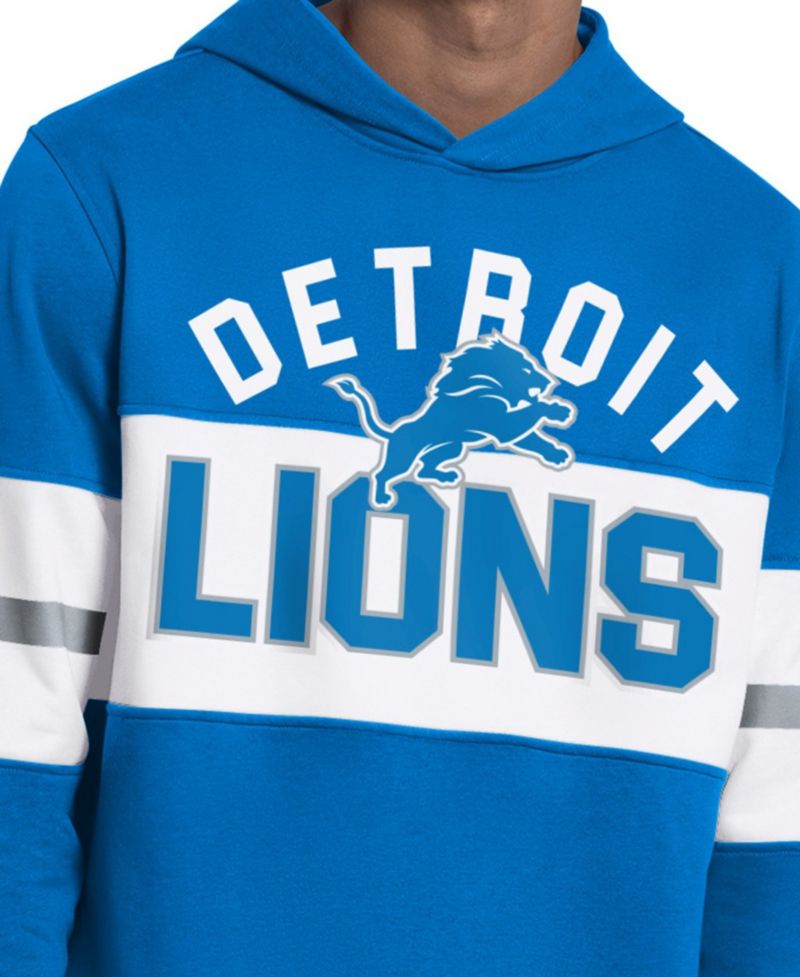 Men's Detroit Lions Fullback Jersey Pullover Long-Sleeve Hoodie