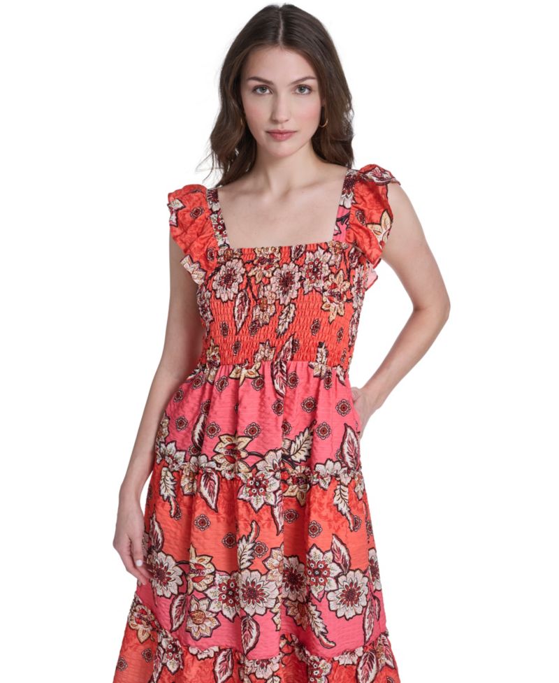 Women's Square Neck Midi Dress