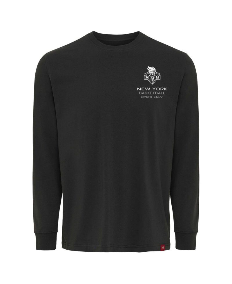 Men's and Women's Anthracite New York Liberty Athletic Club Collection Sherwood Relaxed Fit Premium Long-Sleeve T-Shirt