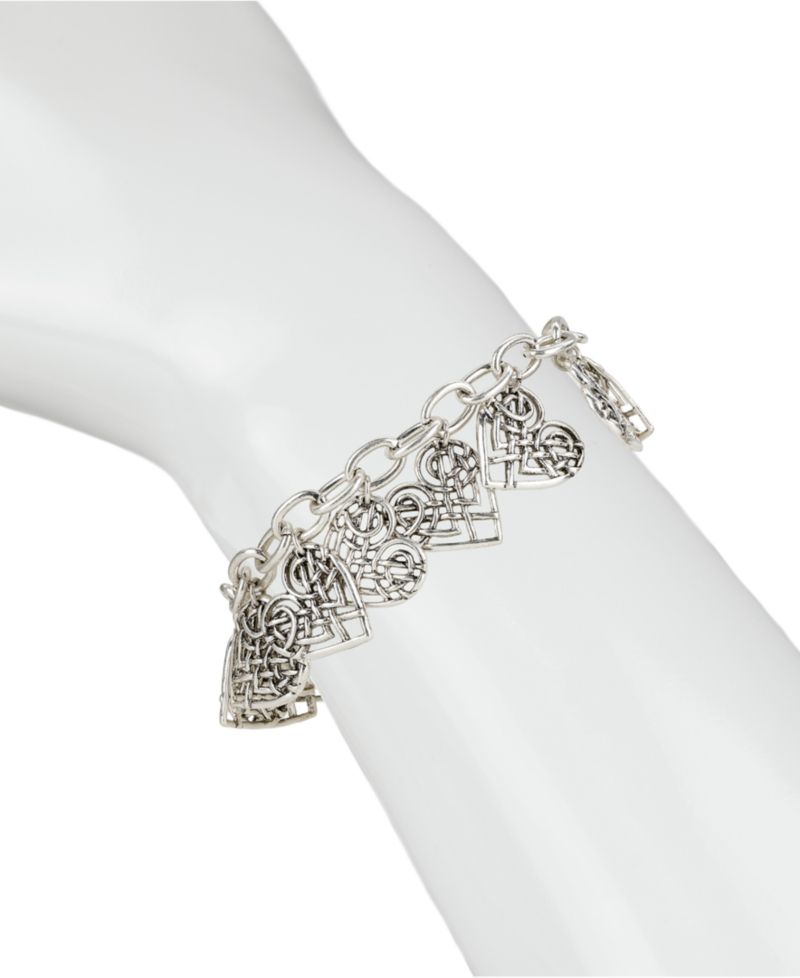 Scandinavian Knot Collection Heart Charm Bracelet
