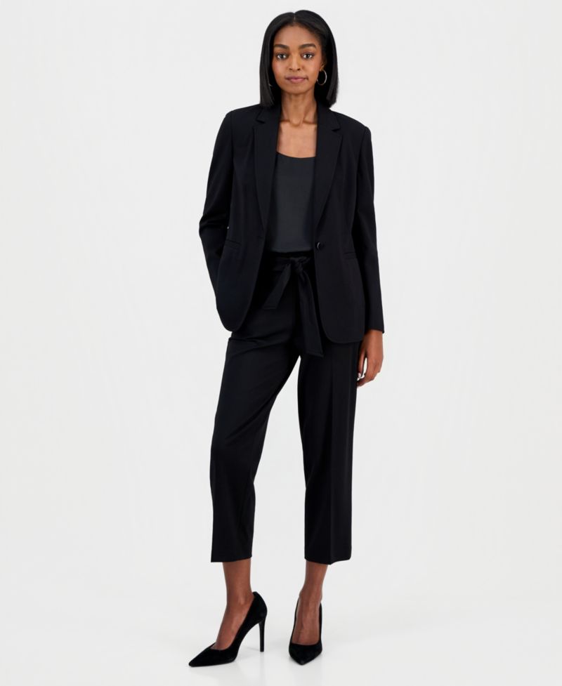 Women's Compression Notch-Collar Single Button Blazer