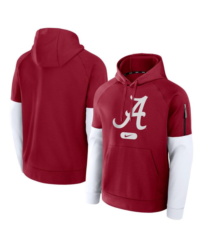 Men's Crimson Alabama Crimson Tide Fitness Performance Pullover Hoodie
