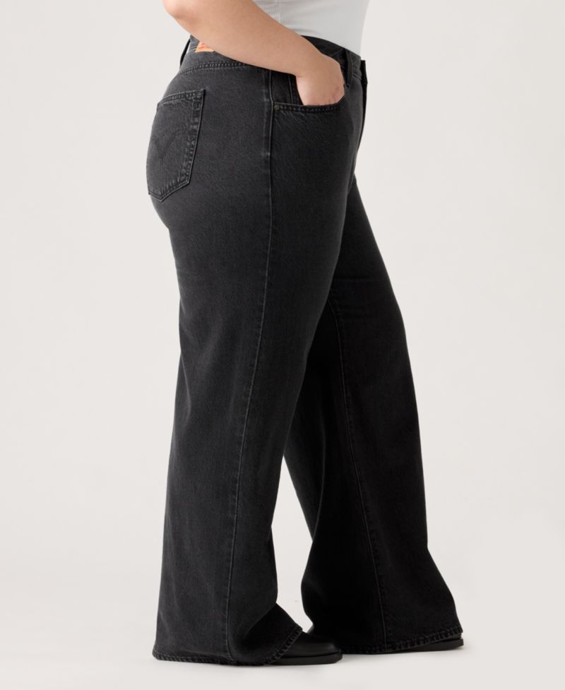 Women's Cinch-Waist Lightweight Baggy Jeans