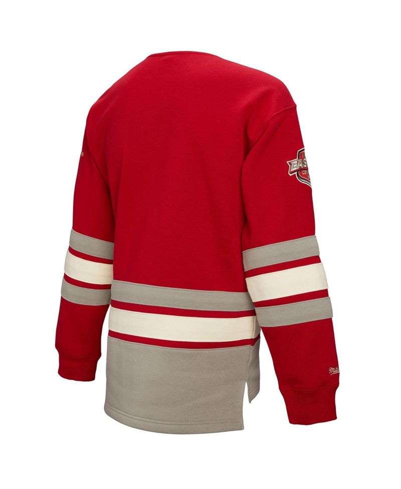 Women's Red Detroit Red Wings Heritage Lace-Up Pullover Sweatshirt