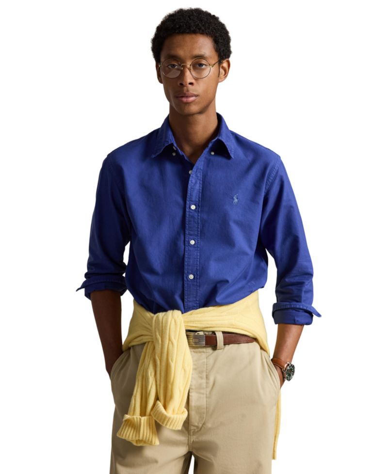Men's Garment-Dyed Oxford Classic-Fit Shirt