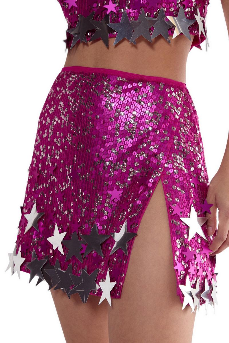 Women's Limited Embellished Star Trim Mini Skirt