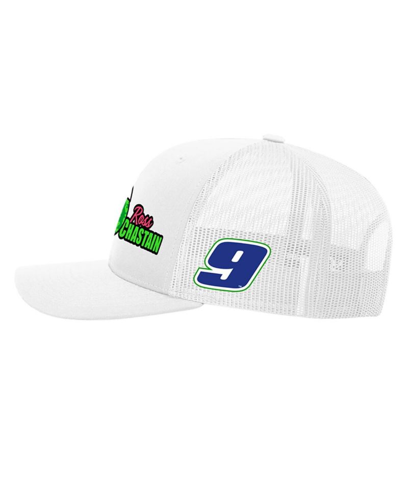 Men's White Ross Chastain Domestic Trucker Adjustable Hat