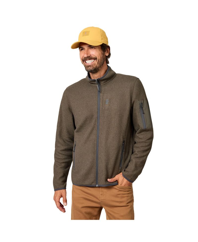 Men's Cliffside Pique Fleece Lightweight Stand Collar Jacket