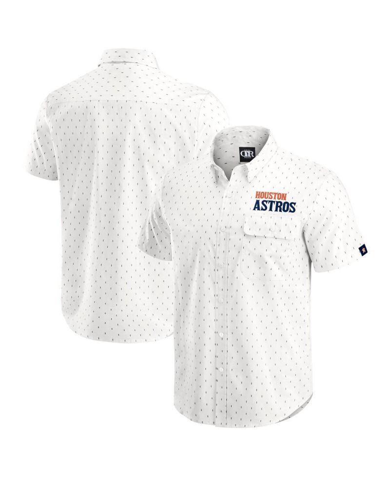 Darius Rucker Collection by Men's Cream Houston Astros Printed Button-Down Shirt