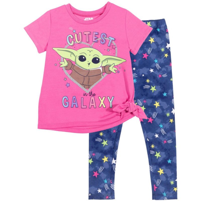 Star Wars Toddler Girls Grogu 2T-16 2-Piece T-Shirt and Leggings Set