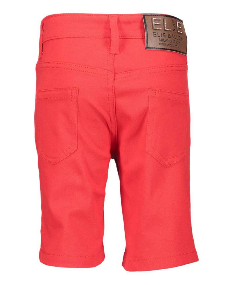 Big Boys Red Cotton Twill Short