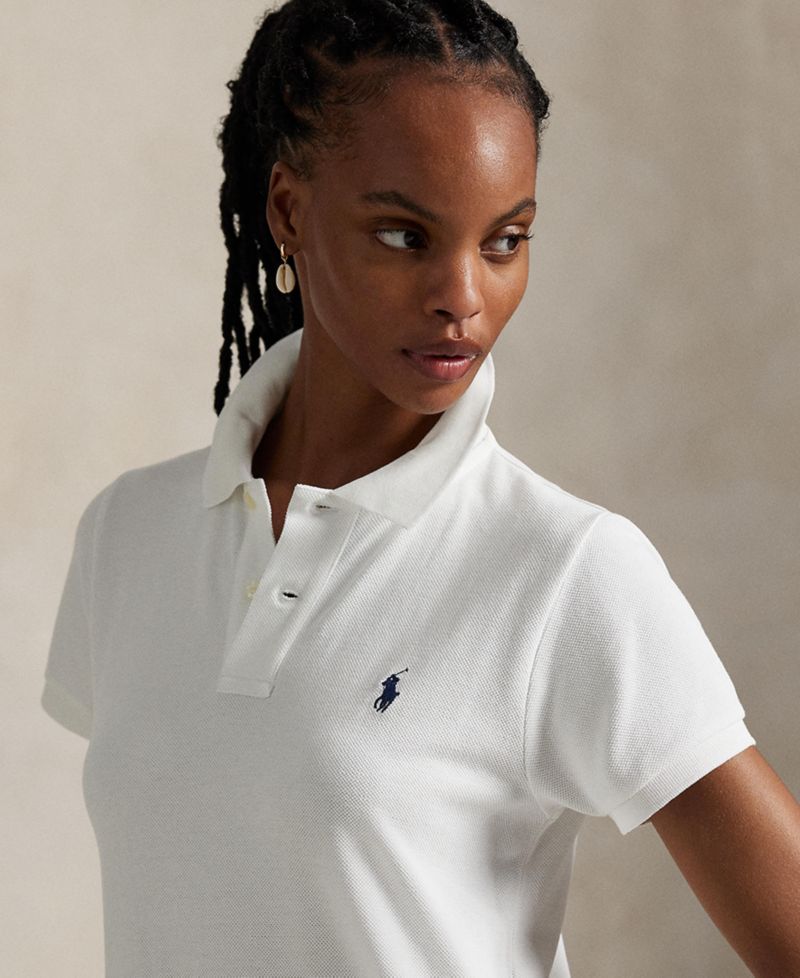 Women's Cotton Mesh Polo Dress