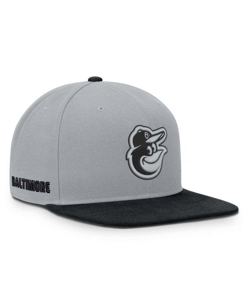 Men's Gray/Black Baltimore Orioles Primetime Pro Dri-FIT snapback Hat