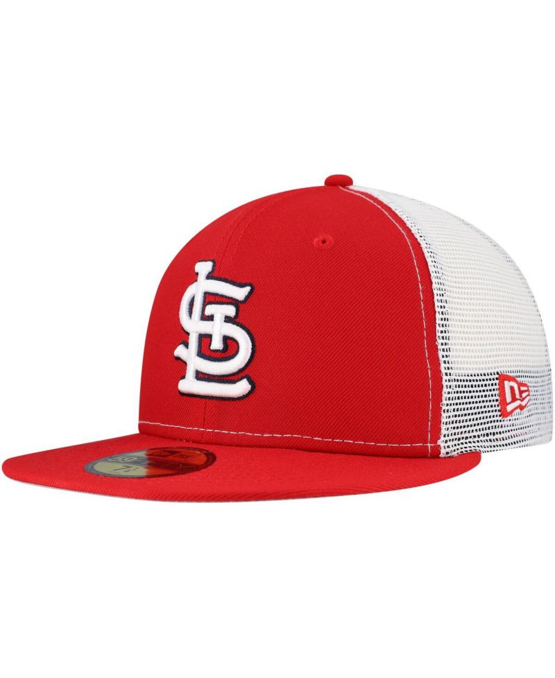 Men's Red St. Louis Cardinals Team Color 59FIFTY Trucker Fitted Hat