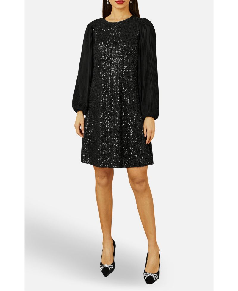 Women's Velvet Sequin Tunic Dress