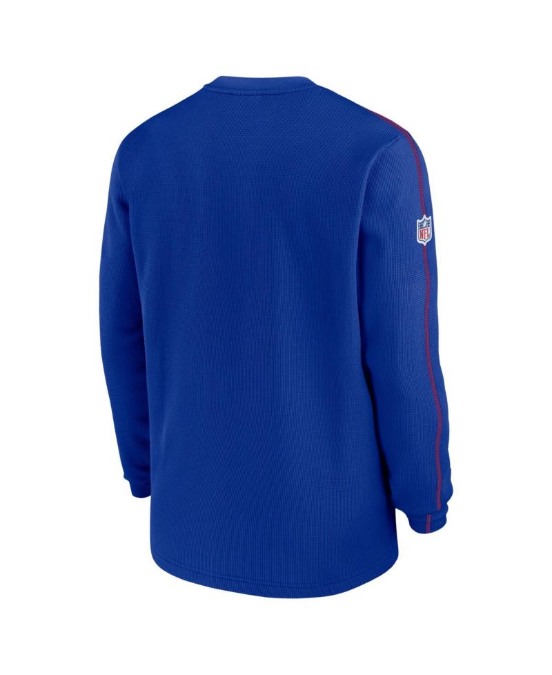 Men's Royal New York Giants Alternate Logo Coach Long Sleeve Top