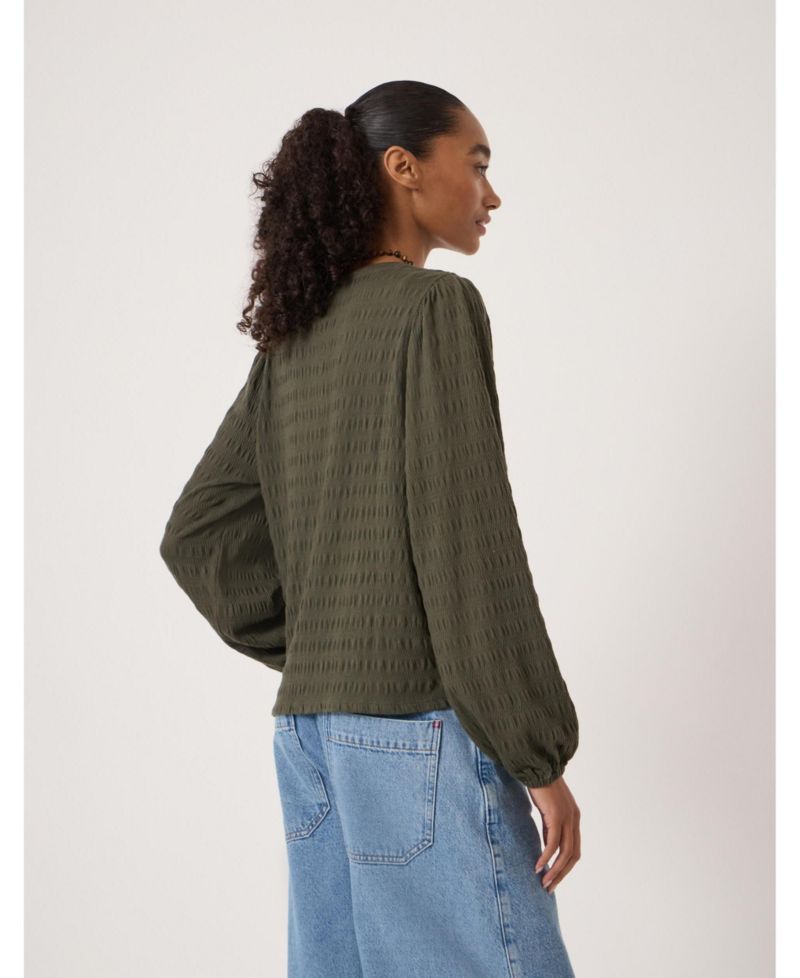 Women's Thalia Seersucker Jersey Top