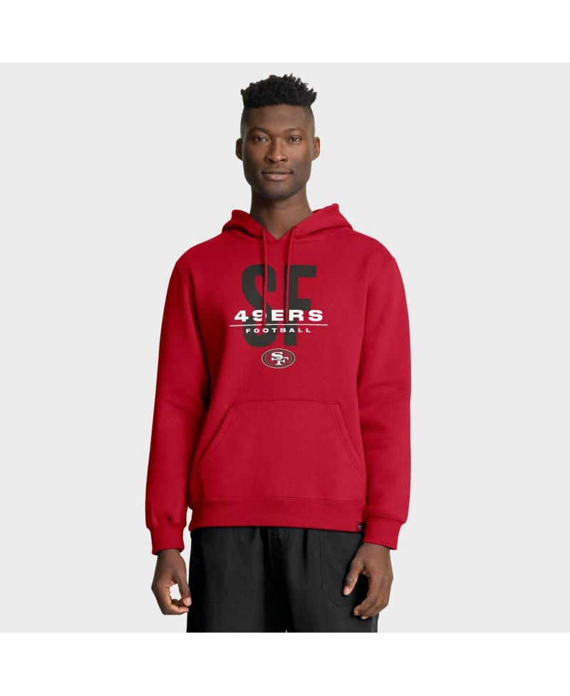 Men's Scarlet San Francisco 49ers Right Tackle Legacy Pullover Hoodie