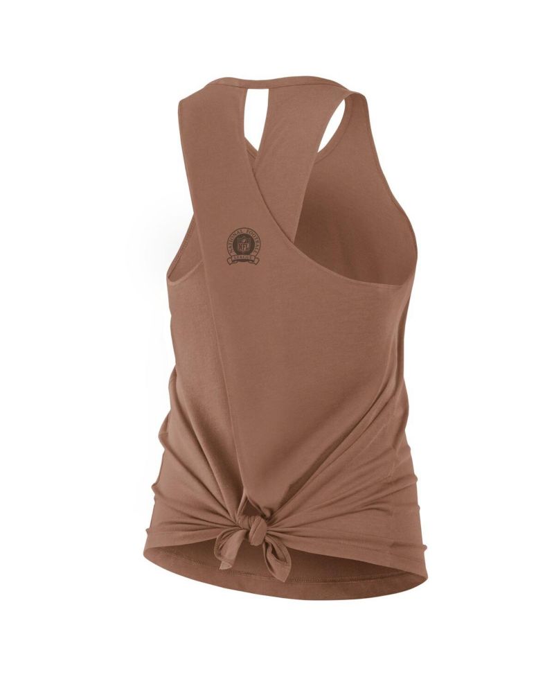 Women's Brown Cleveland Browns Glory Crisscross Performance Tank Top