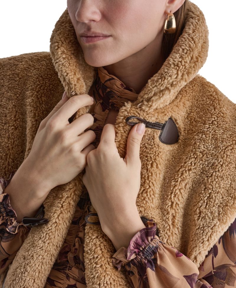 Women's Faux Fur Toggle Vest