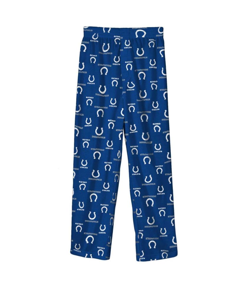 Big Boys and Girls Royal Indianapolis Colts Team Color Printed Pajama