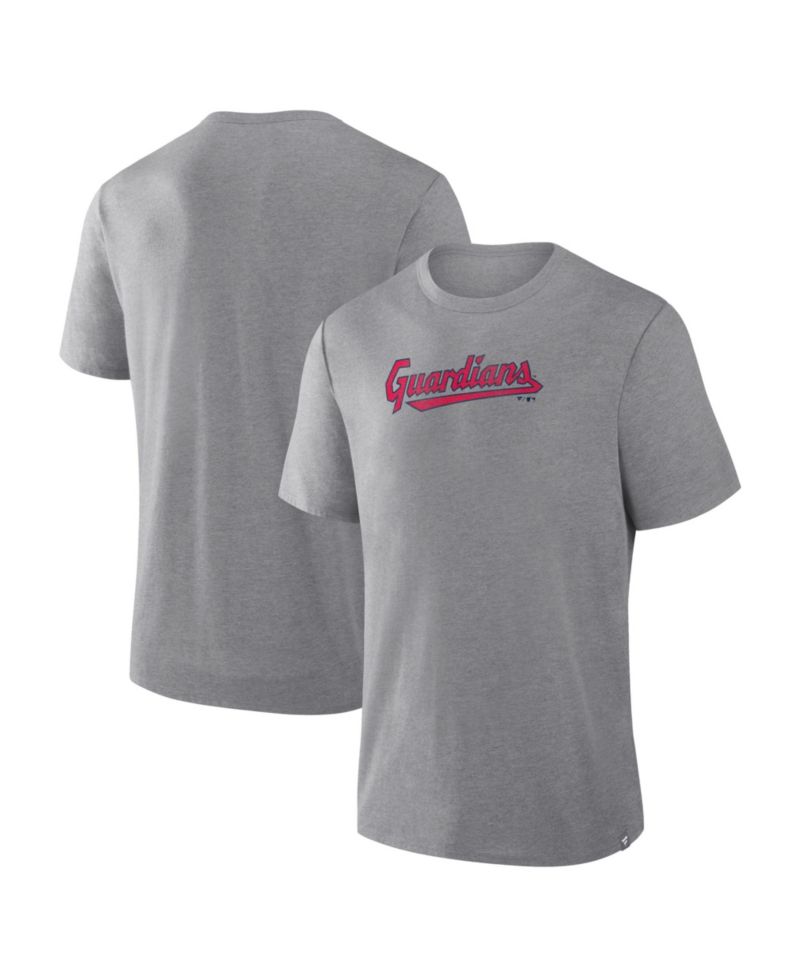Men's Heather Gray Cleveland Guardians Play Tribute Tri-Blend T-Shirt