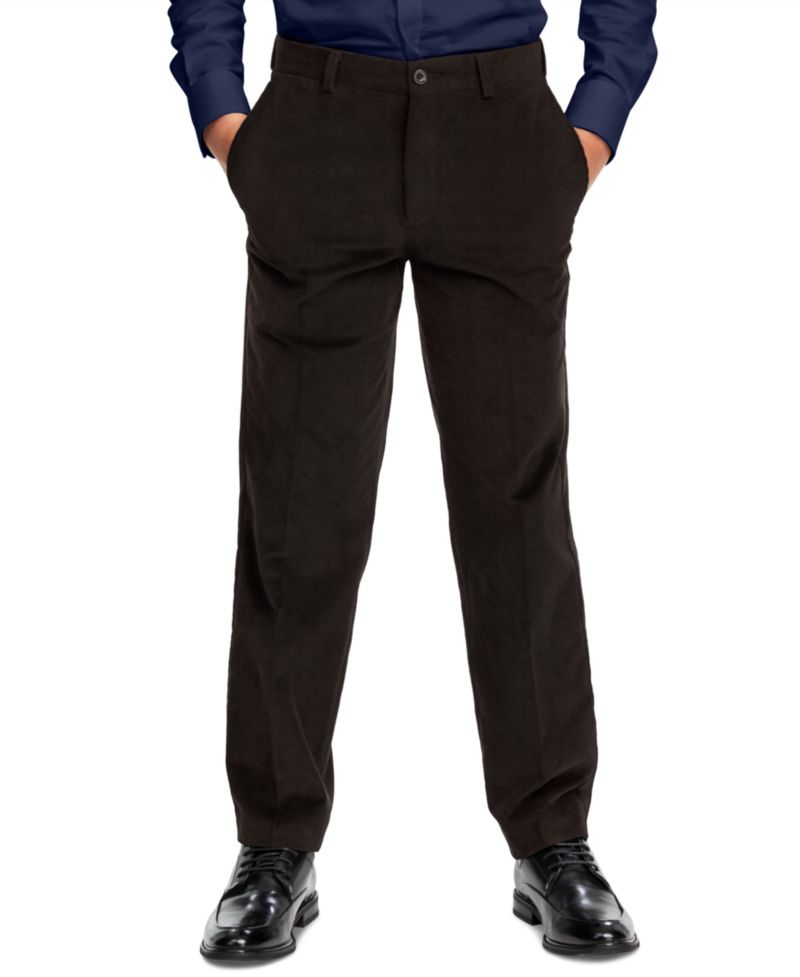 Boys' 8-20 Textured Permanent-Crease Pants
