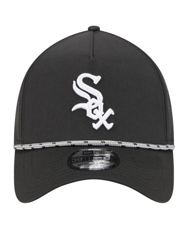 Men's Black Chicago White Sox 39THIRTY A-Frame Perforated Flex Hat